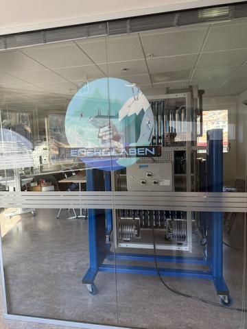Window looking into the energy lab