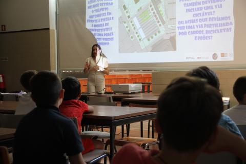 final presentation and evaluation session of the 2050 project to the school community - use of the 3D images tool