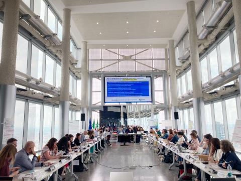 conference room full of people