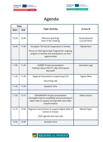 Meeting agenda