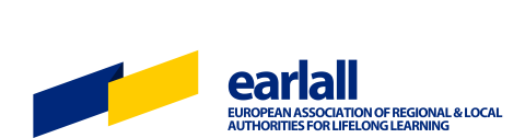 EARLALL Logo EARLALL Logo - blue and yellow rectangles with the title of earlall - European association of regional and local authorities for lifelong learning written next to these rectangles