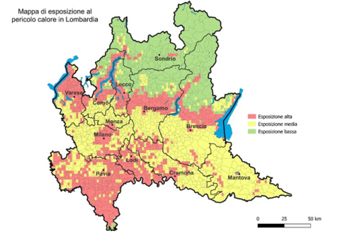 Lombardy Heat Exposure Map - 2024 Lombardy Heat Exposure Map - 2024