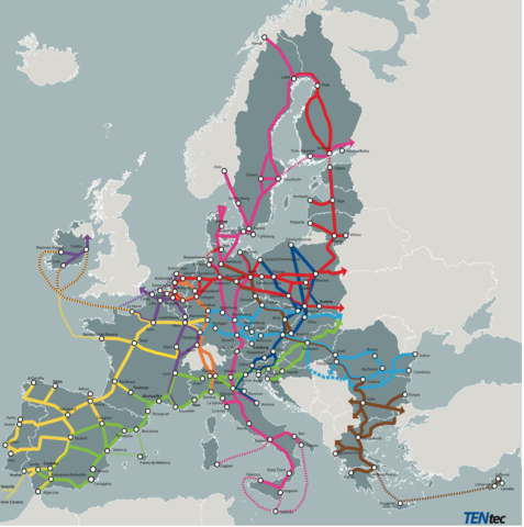 Map of Trans-European Transport Network Map of Trans-European Transport Network