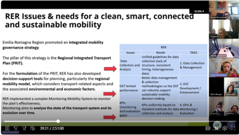 Screenshot from the matchmaking webinar showing the main issues and needs of PP RER Screenshot from the matchmaking webinar showing the main issues and needs of PP RER