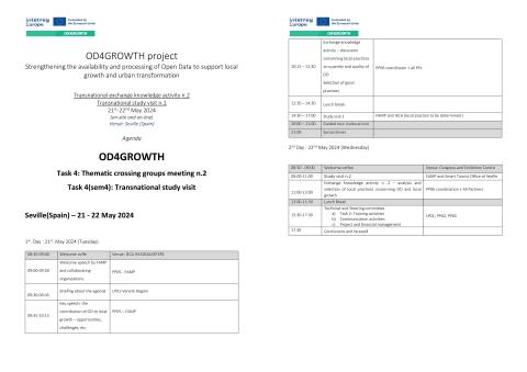 Seville study visit agenda Seville study visit agenda