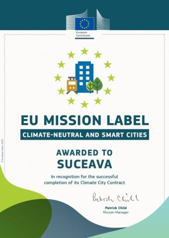 EU mission label awarded to the municipality of Suceava EU mission label awarded to the municipality of Suceava