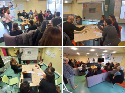 Photos from the local stakeholder workshop in Nouvelle-Aquitaine Collage of workshop photos