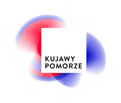 Logo of Kujawsko-Pomorskie Voivodeship The image includes the name: Kujawy Pomorze on a background symbolising the colours appearing in regional folk costumes.