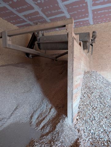 Woodchips hopper before the pyrolysis
