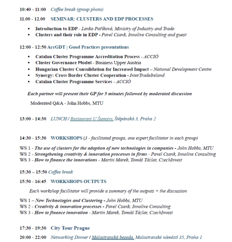 Czech Invest Meeting 17th June - Workshop + GP Sharing Czech Invest Meeting 17th June - Workshop + GP Sharing