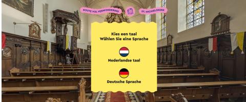Startscreen of a 360 degrees heritage tour with multiple language option.
