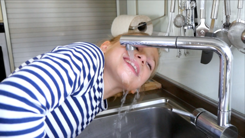Drinking water from the tap Drinking water from the tap