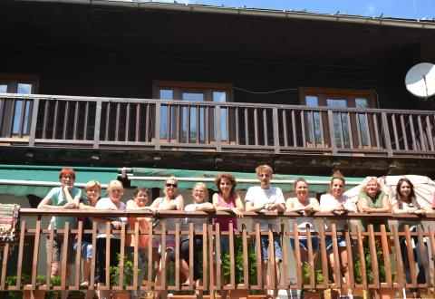 Nurses on a forest therapy stay in the Carpathian beech forests