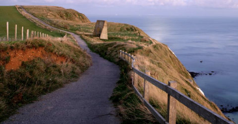 Walking path next to the sea