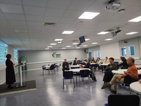 Partners sit in the room of Baldoyle training centre