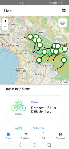 GoBike app main page