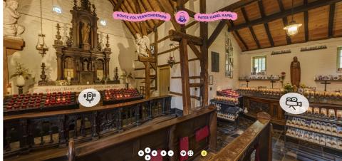 Clickable video and audio content within a digital 360 degrees heritage tour.