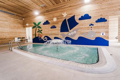 Spa and swimming pool area of Silute lesure and sport home