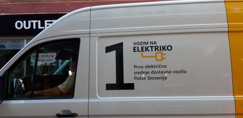 E-van delivery in Maribor pedestrian zone First e-van for delivery in Maribor
