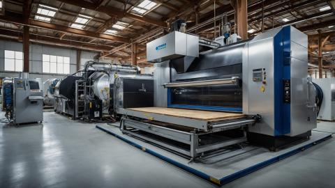 Innovative Wood Processing Technology in 2024 State-of-the-art wood processing equipment demonstrating the forestry industry's commitment to innovation and efficiency in 2024. Modern technologies like these drive sustainability and competitiveness in the sector.