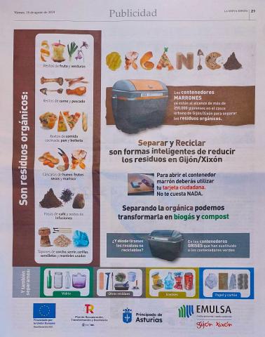 Media advertising from biowaste collection campaign