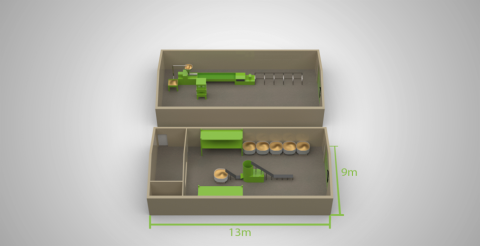  A small-scale Green plastic factory