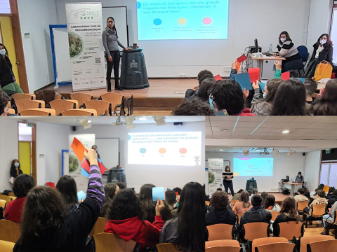 Circular economy training Training at school for the composting competition