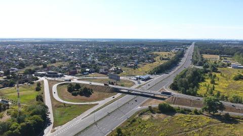 View of the administrative center of the Hirska Community from the Kyiv Boryspil highway