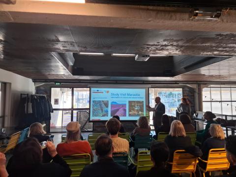 Transnational study visit in Marseille - Day 1 Indoors meeting with person presenting