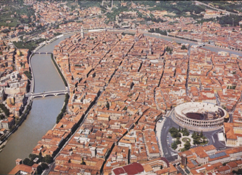Aerial view of Venice Aerial shot of Venice