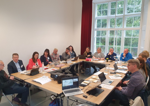 Policy Learning Platform peer review in Leitrim, Ireland Group of people in workshop meeting