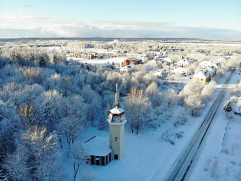 Zilaiskalns village in wintertime