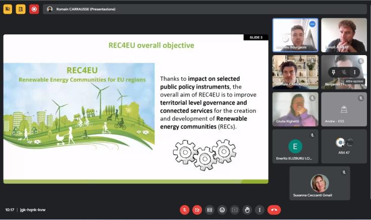 Webinar Jan 26th 2024 Energie Commune presenting REC4EU