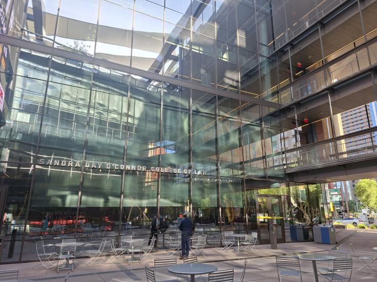 Modern building with glass facade