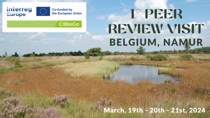 Cibiogo - 1° Peer review visit There is a landscape, a pond, trees, flowers