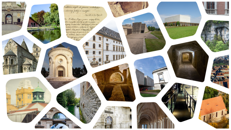 Collage of European heritage sites