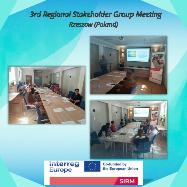3rd Regional Stakeholder Group Meeting - Rzeszow 3 photos of people watching the presentation