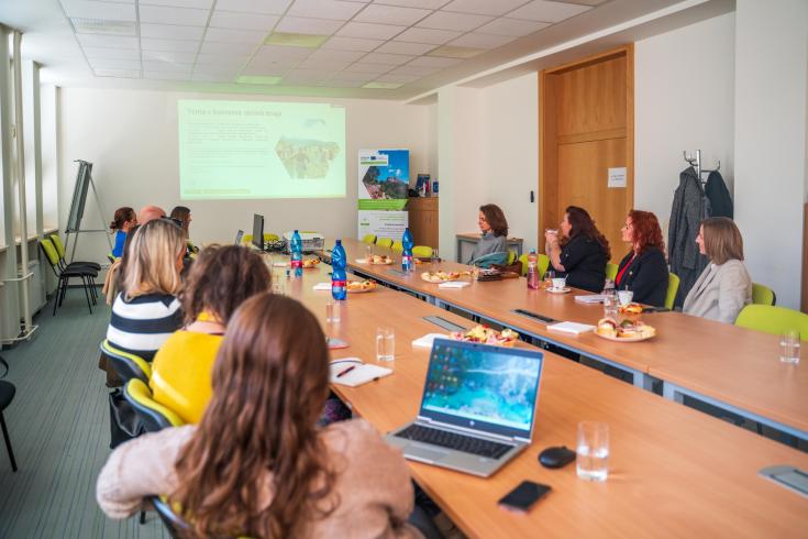 A group of women during a meeting 