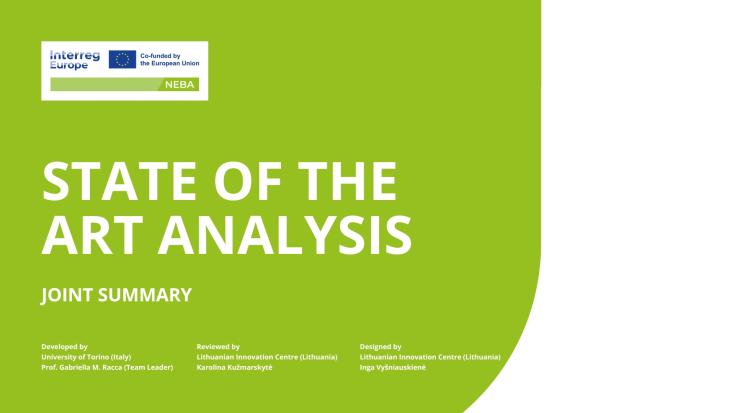 Visualisation of State of the Art Analysis Joint Summary report