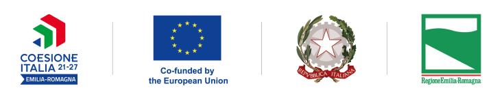 The call, promoted by the Emilia-Romagna Region is financed with resources of the European Regional Development Fund - ERDF Program 2021-27. Funder logos