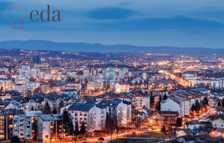 image with a city seen from above