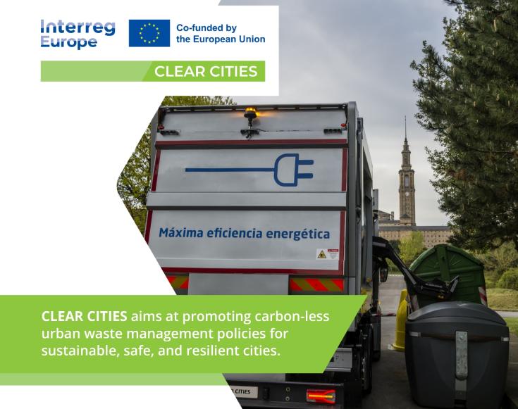 Clear Cities Interreg Project banner Gijon (Spain) Clear Cities poster