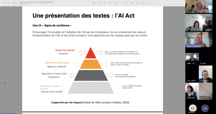 Screenshot of the webinar