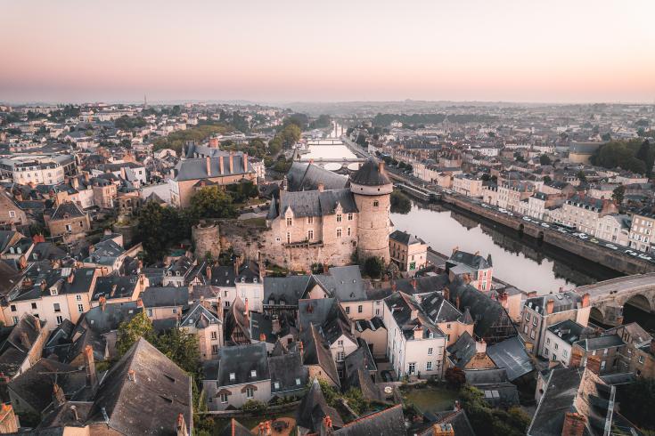 Laval Mayenne Mayenne Aerial View