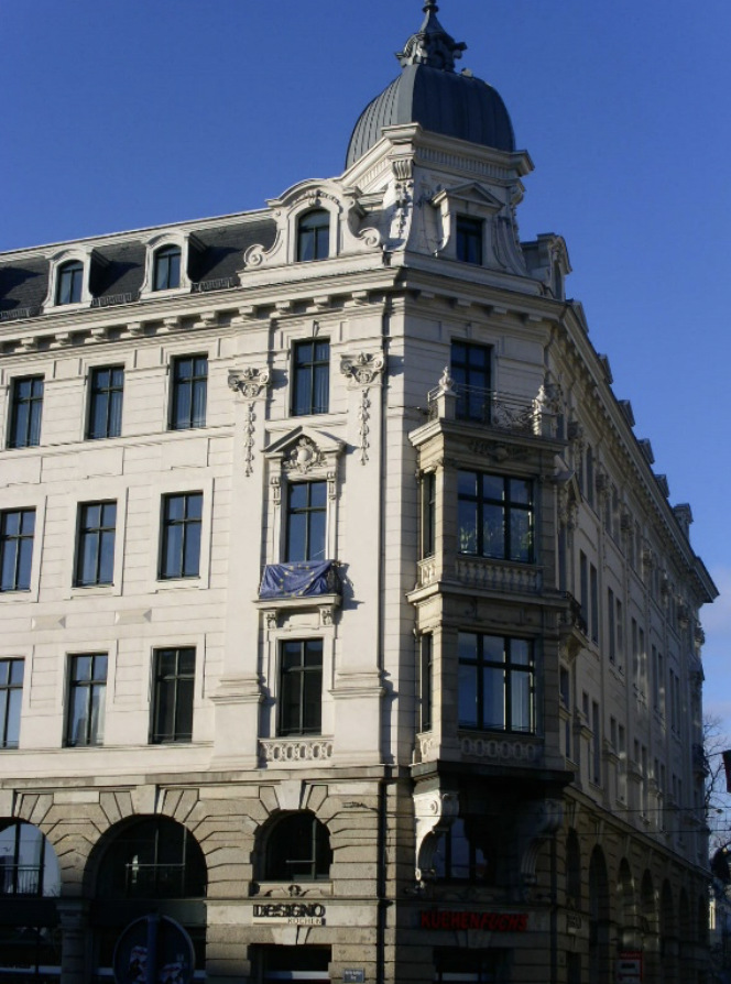 Historical corner house in Leipzig Historical corner house in Leipzig