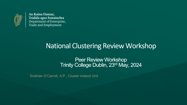 National Clustering Review Workshop