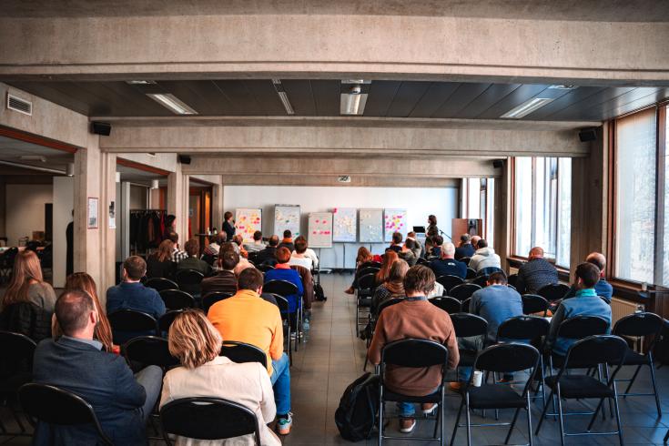 Attendants of the Workshop listening to the speakers in Wallonia