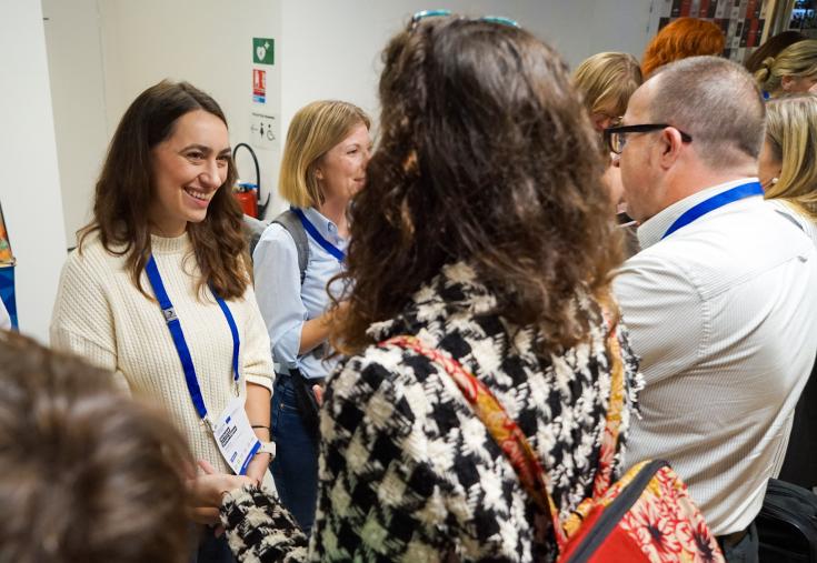 Project partners networking in a line at Project Training Days 2023 Project partners networking in a line at Project Training Days 2023