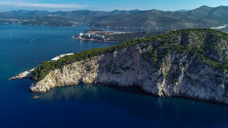 A landscape of Dubrovnik City and surrounding see