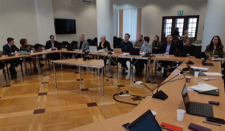 Environmental Investment Centre Estonia peer review participants seated Environmental Investment Centre Estonia peer review participants seated